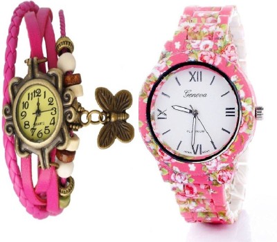 lavishable laxmi pink gen floral print Watch - For Women Watch  - For Women   Watches  (Lavishable)