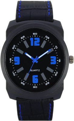 FASHION POOL VOLGA MEN'S WATER PROOF MOST RUNNING WATCH FOR YOUNGER GENERATION ROUND STAINLESS STEEL DIAL WITH ULTIMATE COLOR BLUE BLACK COLOR COMBINATION FESTIVAL SPECIAL MOST STUNNING ANTI ALLERGIC BLACK LEATHER BELT FOR PROFESSIONAL, CASUAL & PARTY WEAR Watch  - For Boys   Watches  (FASHION POOL)