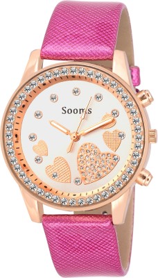 SOOMS QUEEN OF HEARTS SL-0068 BEAUTIFUL LADIES DIAMOND STUDDED PARTY WEAR Watch  - For Women   Watches  (Sooms)