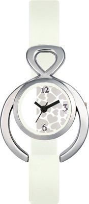 View Freny Exim Casual Fashion With attractive And Beautiful Heart Print in Unique Shaped Dial With White Soft Belt Watch  - For Girls Wrist Watches Price Online(Freny Exim)