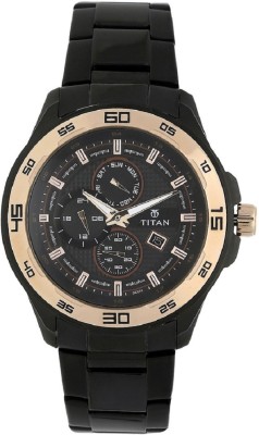 Titan Regalia Black Dial Watch  - For Men   Watches  (Titan)