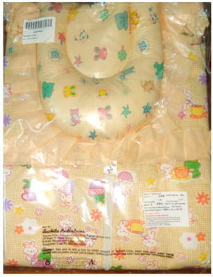 

Tiny Care Frill Bed With Pillow 234- Peach Standard Crib(Fabric, Peach)