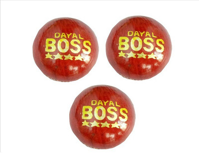 

Dayal Boss Red Leather Ball- Pack of 3 Cricket Leather Ball(Pack of 3, Red)