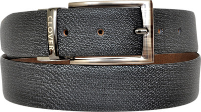 

Clover Men Casual Grey Genuine Leather Reversible Belt, Dusty light blue & brown