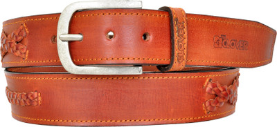 

Clover Men Casual Orange Genuine Leather Belt