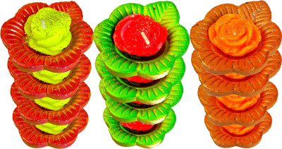 

Ammvi Creations Pack of 12 Handmade Earthen Diya for Diwali Candle(Multicolor, Pack of 12)