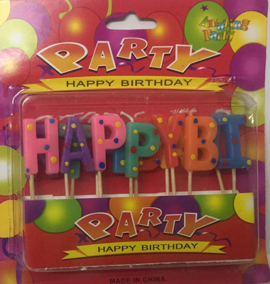 

Wanna Party Happy Birthday Pick Candle Candle(Multicolor, Pack of 1)
