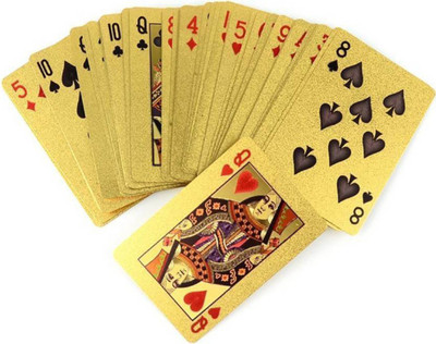 

Kids Mandi 24 K Gold Plated Poker Playing Cards(Golden)