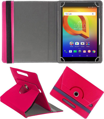 Fastway Book Cover for Alcatel A3 10 10.1 inch Designer Rotating Case(Pink, Cases with Holder)
