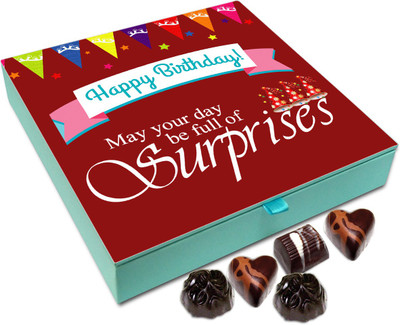 

Chocholik Gift Box - May Your Birthday Be Full Of Amazing Surprises Chocolate Box - 9pc Truffles(108 g)
