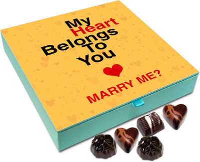 

Chocholik Gift Box - Will You Marry Me Chocolate Box - 9pc Truffles(108 g)