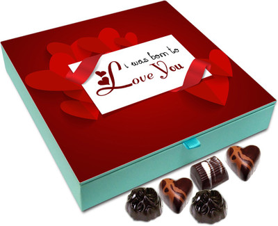 

Chocholik Gift Box - I Was Born To Love You Chocolate Box - 9pc Truffles(108 g)