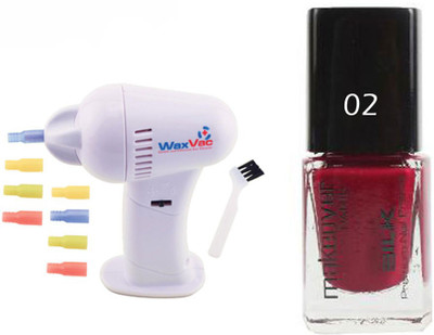 

Makeover Professional Nail Paint Hot Red 9ml Waxvac Vacuum Ear Cleaner(Set of 2)