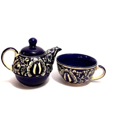 

Indeasia Srijan Stoneware(Blue, Pack of 2)