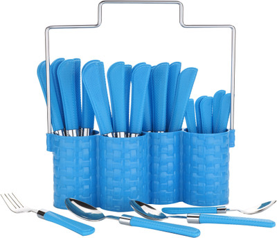 

Doma Doma Emperor 24 pic. Cutlery set Blue Stainless Steel, Plastic Cutlery Set(Pack of 25)