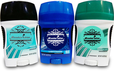 

Mumbai Tattoo mumbai tattoo speed stick Deodorant Gel - For Men & Women(51 ml, Pack of 5)