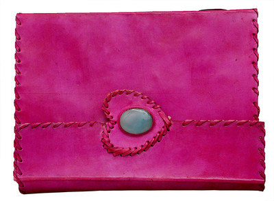 

echoindia A5 Diary(Handicrafts leather diary, Pink)