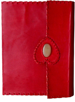 

echoindia A5 Diary(Handicrafts leather diary, Red)