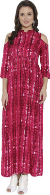 Chimpaaanzee Women Maxi Pink Dress
