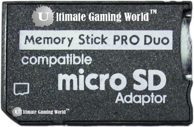 

Ultimate Gaming World Ultimate Gaming World™ Micro SD To Pro Duo Adapter Converter For PSP 1000/2000/3000 and E-1000, E-1004 Series Gaming Adapter(Black, For PSP)