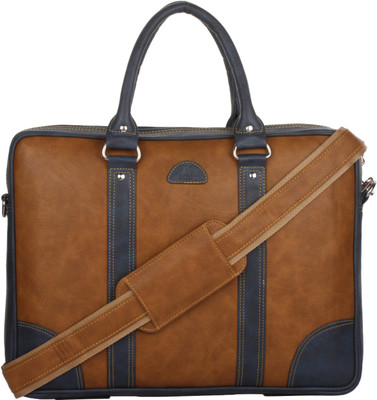 

K London Messenger Bag(Tan, Blue), Blue;tan