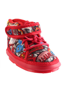 

CHiU Boys & Girls Velcro Casual Boots(Red, Light red