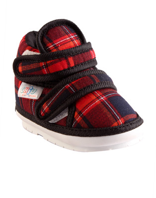 

CHiU Boys & Girls Velcro Casual Boots(Red, Darkred