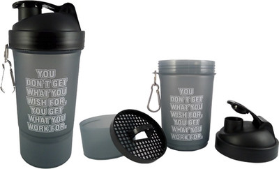 

Hyper Adam AN-21 Stylish Shaker With Protein Compartment 600 ml Shaker(Pack of 1, Black)