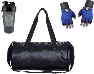 Hyper Adam Antique Gym Bag, Protein Shaker And Gym Glove With Wrist Support Combo Gym & Fitness Kit