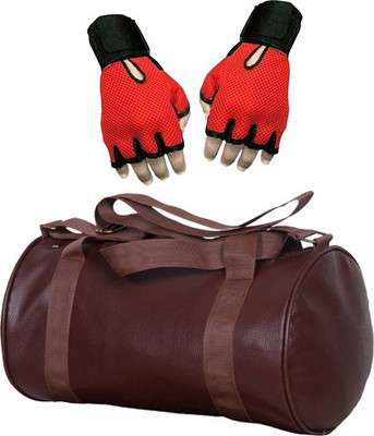 

Hyper Adam Antique Leather Look Gym Bag And Gym Glove With Wrist Support Combo Gym & Fitness Kit
