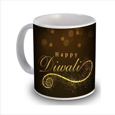 

New Star Light India Printed Diwali Coffee Ceramic Mug(350 ml), Multicolor