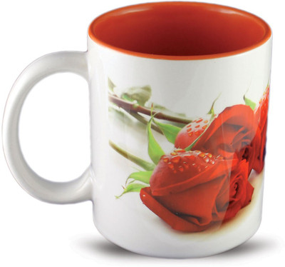 

juvixbuy Birthday Gift Orange Coffee 300 ML Ceramic Mug(325 ml), Multicolor