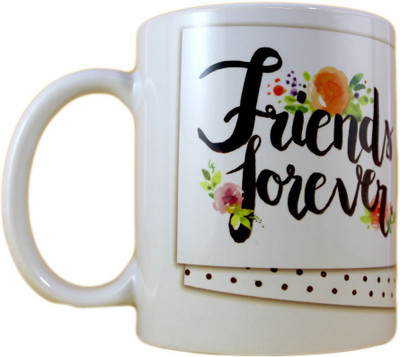 

juvixbuy Friends Forever Coffee Ceramic Mug(325 ml), Multicolor