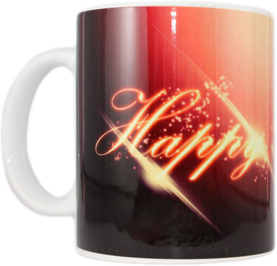 

juvixbuy Happy Birthday to u Coffee Ceramic Mug(325 ml), Multicolor