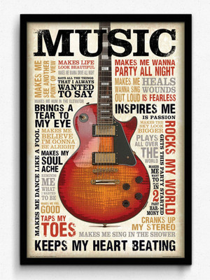 

Aabhaas Wall Poster Music Inspires Me Paper Print(12 inch X 18 inch, Rolled)