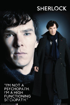 

Wall Poster Sherlock Sociopath Official Paper Print(12 inch X 18 inch, Rolled)