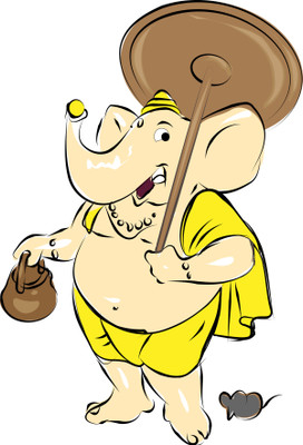 

GANESHA COLORED HD POSTER Fine Art Print(12 inch X 8 inch)
