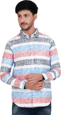 FAVIO Men Striped Casual Multicolor Shirt