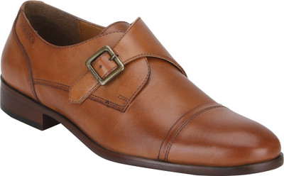 

Red Tape Men Leather Toecap Monk Strap For Men(Brown, Tan
