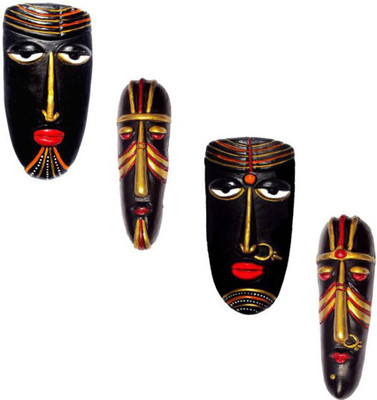 

Rasoh village hand artz 4 egyptian combo decorative wall hanging Decorative Showpiece - 20 cm(Terracotta, Multicolor)