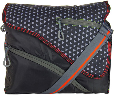 JG Shoppe Men Casual Black Polyester Messenger Bag