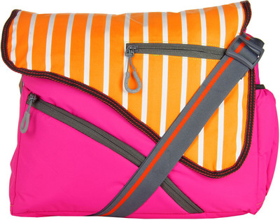 

JG Shoppe Women Casual Pink, Orange Polyester Messenger Bag, Orange;pink