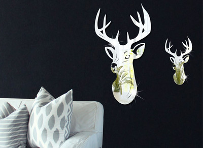 

Naveed Arts  Acrylic Sticker Sticker(Pack of 5, Silver mirror