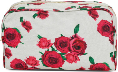 

Scoop Street Cosmetic Pouch(Red), Ivory-red-rose
