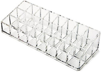 

Premsons Acrylic Makeup Organizer - 24 Compartment - Transparent Luxurious Clear Lipstick Holder Cosmetic Case Lipstick Holder Vanity Box(Transparent)