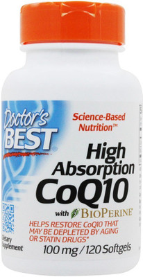 

Doctor's Best High Absorption CoQ10 with Bioperine-100mg-120 Nos(120 No)