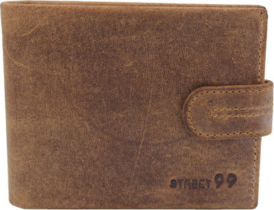 

Street 99 Men Brown Genuine Leather Wallet(12 Card Slots)