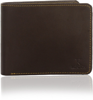 

K London Men Brown Artificial Leather Wallet(3 Card Slots)