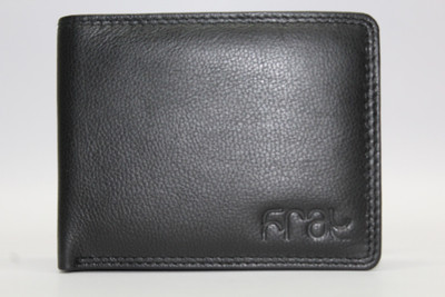 

frat Men Black Genuine Leather Wallet(5 Card Slots)
