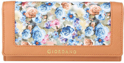 

Giordano Women Casual Beige Artificial Leather Wrist Wallet(5 Card Slots), Brown